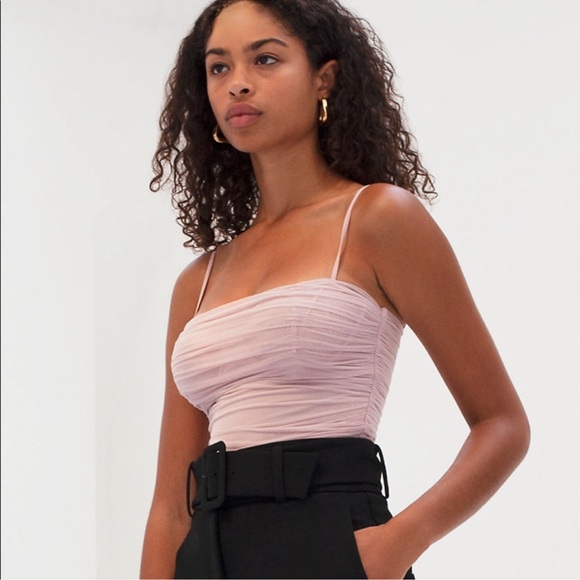 Ten by Babaton blush mesh size small Luxor tank camisole. - Picture 3 of 7